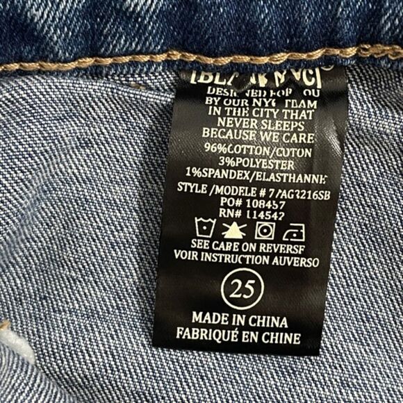 NWT Blank NYC Utility Carpenter Jeans Size 25 Cropped Straight Leg‎ Denim Blue - Picture 6 of 9
